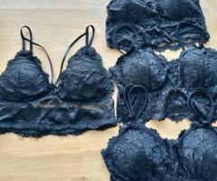 Lot 4 brassières bralettes noir dentelle à enfiler SHEIN - 2