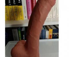 Hyper godemichet réaliste double couche en silicone neuf